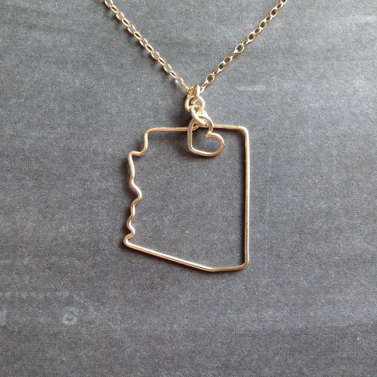 Arizona Necklace Arizona State Necklace State Jewelry