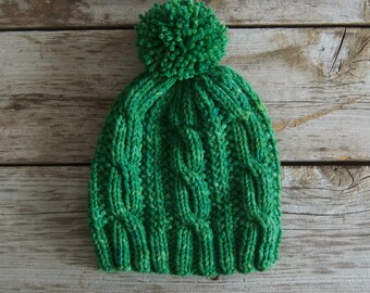 Kettle Creek - Cable Hat Knitting Pattern - Adult Knit Hat - Bulky Hat - Chunky Hat - Beanie