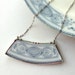 Broken China Jewelry Plate Necklace Ornate Antique Flow Blue Porcelain