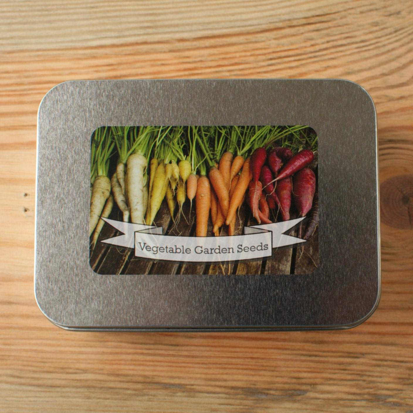 Colourful Vegetable Garden Seed Gift Set in Tin Box