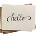 SALE Hello letterpress card - set of six