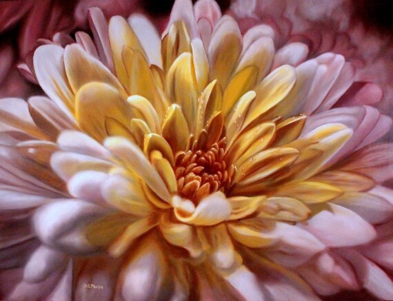 artwork for sale Chrysanthemum flower art by