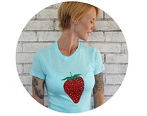 Popular items for strawberry tshirt on Etsy