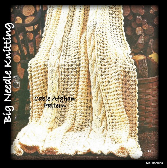 Afghan Pattern Cable Big Needle Fast Knitting Digital