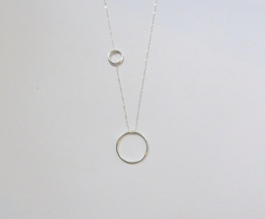 Sterling silver circles necklace