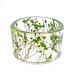 Green Botanical Resin Bangle. Chunky Bangle with Pressed Flowers. Real Flowers - Green Baby's Breath. Engraved Bridesmaid Gift Custom OOAK