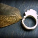 Genuine Deer antler carved pinky MIDI ring size 3.5 knobby rustic natural. Handmade by Chymiera. Animal Bones. Bone Jewelry Unique Taxidermy