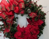 Christmas Wreath Red With Red Berries Christmas Wreath Red With Red Berries