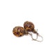 Mustard Lampwork Earrings - Rustic Colors - Wirewrapped Dangle Earrings - Bohemian Jewelry