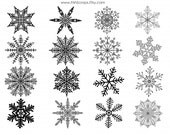 Delicate Frozen Snowflakes ClipArt - White Winter Clip Art - Snow Flakes - Christmas Digital Stamps - Vector EPS, PNG Images & Brushes Il_170x135