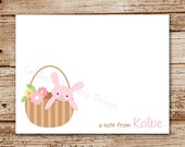 Set of 8 Personalized Note Cards, Notecards, Stationery for Girls | Bunny Rabbit, Easter, Spring, Baby Girl | Thank You Cards Il_170x135