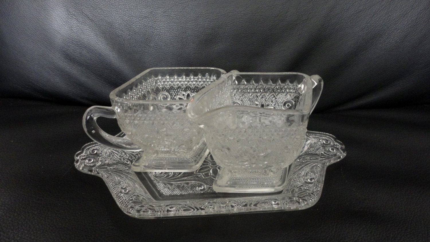 Vintage Indiana Depression Glass Sandwich by AuntieLindasAttic