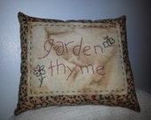 Prim Stitchery garden thyme Pillow ~ SCOFG