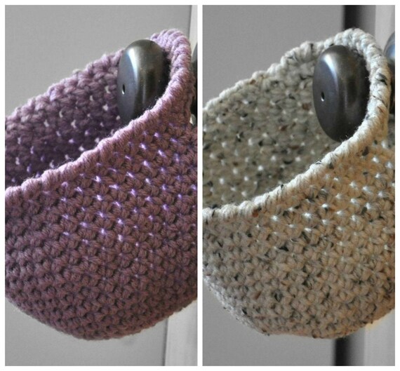 2 Hanging Storage Basket Office Organizer by AandBDesignStudio