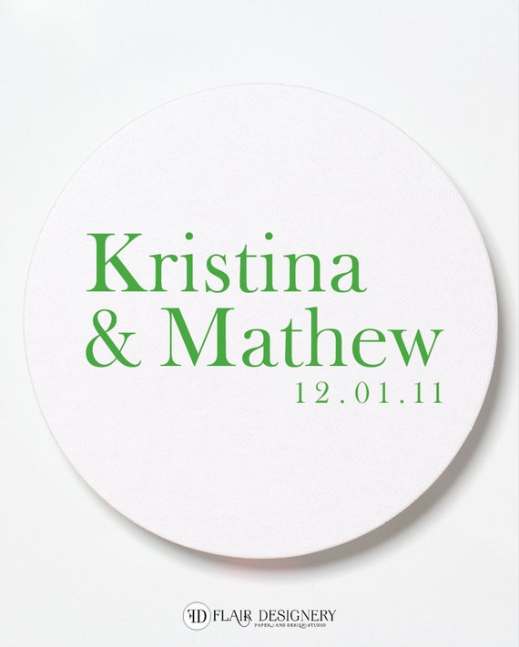 Carolina Collection Foil Letterpressed Coasters - Set of 50 - for Weddings, Holidays, Parties and More by Abigail Christine Design Il_570xn