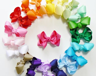 Toddler Girls Hair Bow Set Small Girls Childrens Kids Boutique Fashion Hair Clip Hairbows Hair Accessories (Set of 20) Choose Colors
