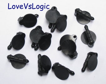 10 Front Display Plastic Dust Plug. Earphone jack. Iphone, ipad. Black
