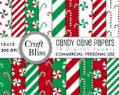 75% Off Sale Digital Paper Pack Candy Cane Papers Christmas Commercial Use Christmas Digital Paper Candy Cane Paper Christmas Digital Papers Il_170x135
