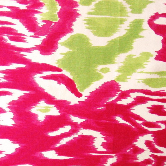 ikat fabric pink and green abstract ikat print fabric 1