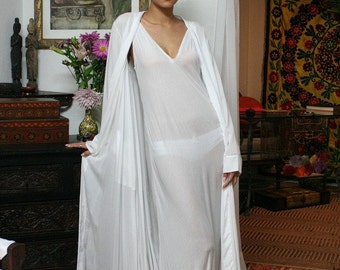 Bridal Nightgown Wedding Lingerie Full Swing White Nylon