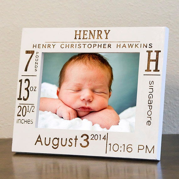 Personalized Birth Announcement Frame Personalized Baby Gift stats