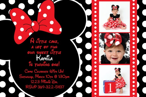 Invitaciónes de Minnie Mouse roja para editar - Imagui