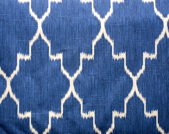 MONACO COBALT designer, drapery/bedding/upholstery ikat fabric