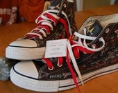 Actuary Science Converse High Top Converse with Math  Equations