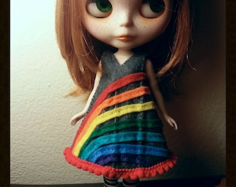 We're not in Kansas any more- Felt Dress for Blythe