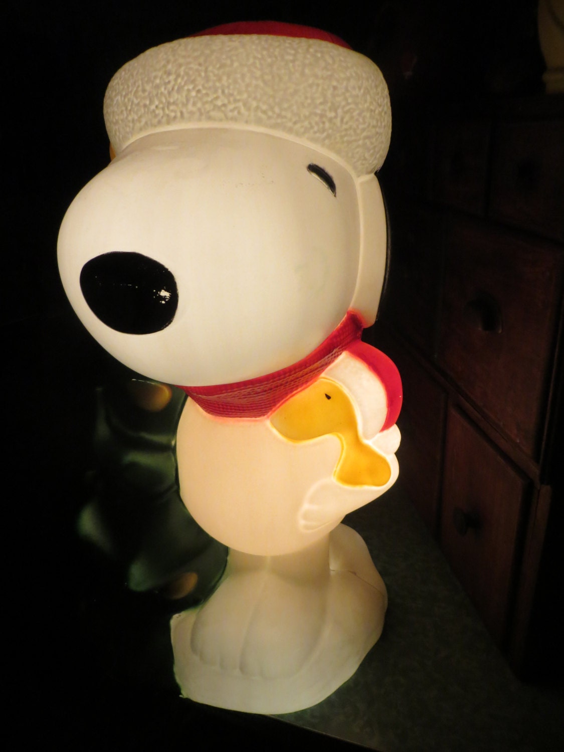 29 Snoopy Christmas Blow Mold Large Light Up Lawn