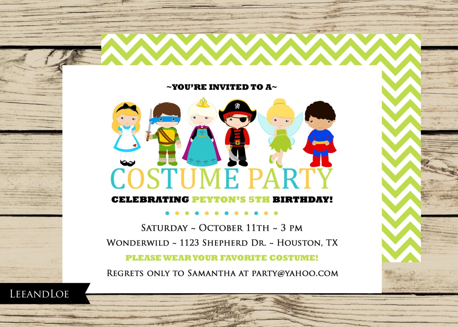 Costume Party Invitations 5