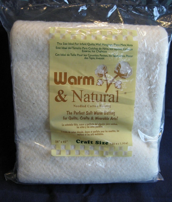 Warm & Natural Needled Cotton Batting Craft Size