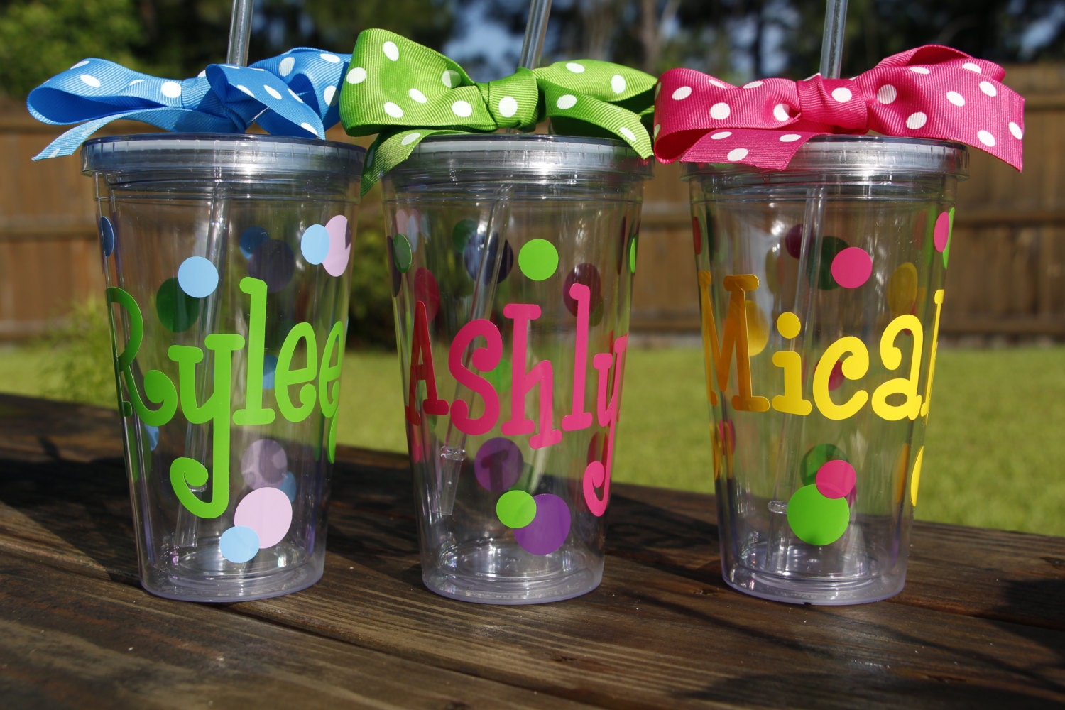 Personalized Tumbler with Straw Double Wall 16 oz. CLEAR