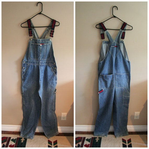 90's Tommy Hilfiger overalls dungarees Size Medium