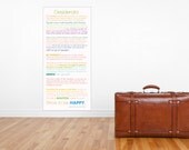 Extra Large Desiderata Customized Wall Art 20 inches wide by 40 inches Tall/ Gallery Wrapped Canvas ready to be hung