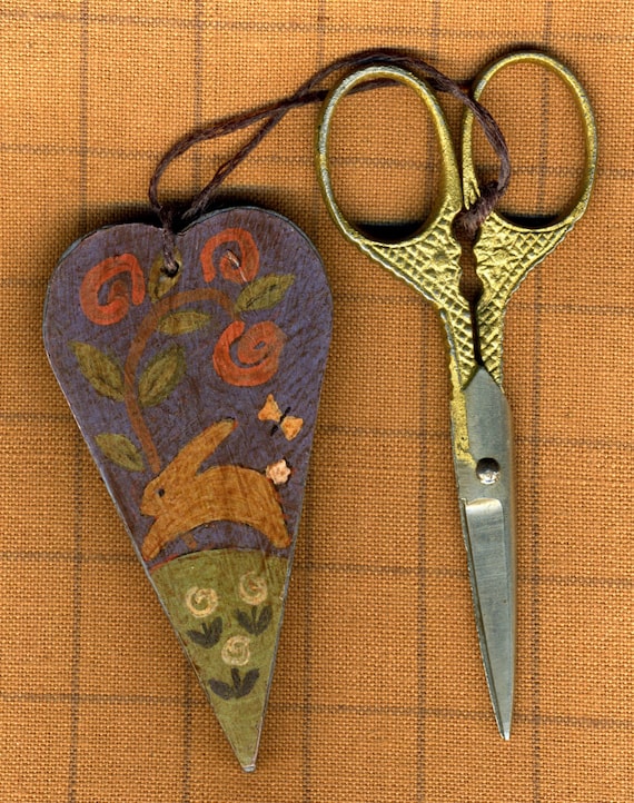 Spring Frolic Wooden Scissor Fob