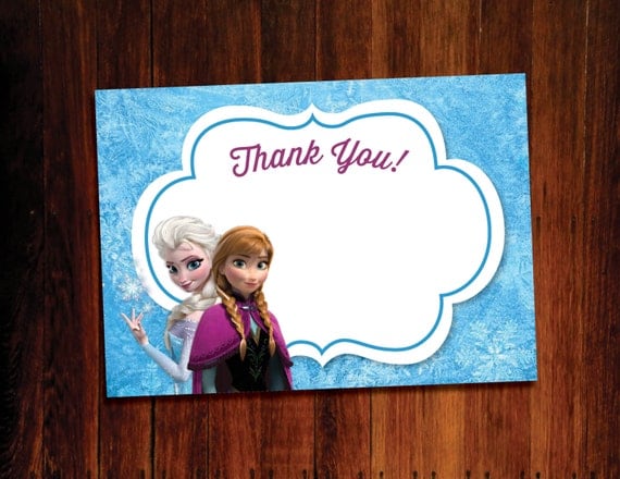 items-similar-to-frozen-birthday-disney-thank-you-card-5x7-set-of-15