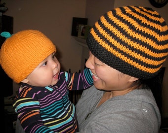 Baby Pumpkin Hat in Infant 9 to 24 months