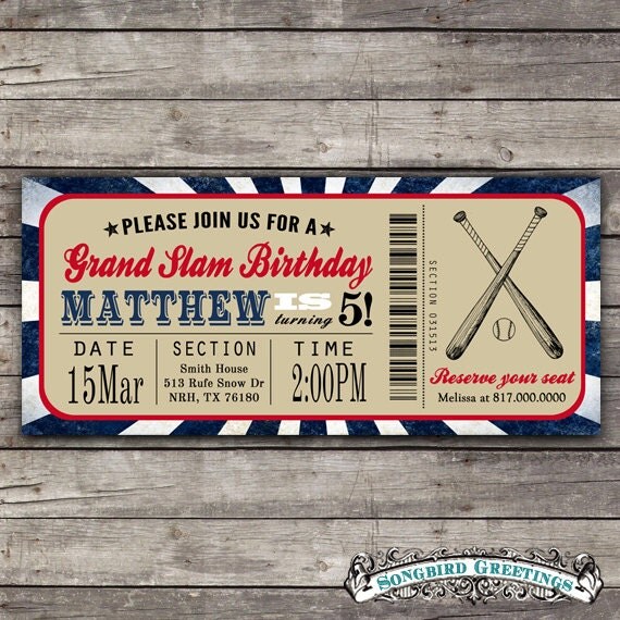 Baseball ticket invitation & coordinating tags Il_570xn
