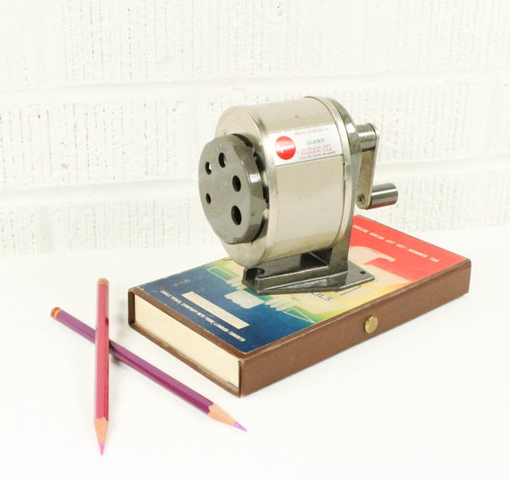 Vintage Apsco Pencil Sharpener Hand Crank Adjustable Wall