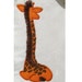 Fringed hairs Giraffe - fringed edge - machine embroidery applique designs - 5x7 and 6x10