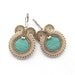 Round Turquoise Earrings Soutache Earring Turquoise Earring Turquoise Earings Turquoise Jewelry Unique Big Earrings Soutache Embroidered