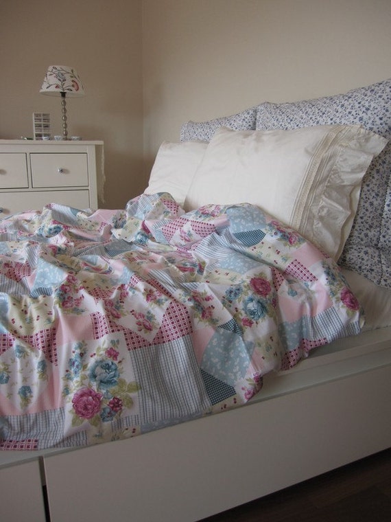 Duvet cover romantic shabby chic bedding girls dorm room Pink