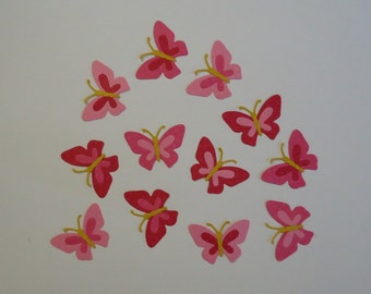 12 Butterfly Die Cuts for Scrapbooking and Paper Crafts Embellishment Choose Pink, Neon or Purple Insects Butterflies Summer