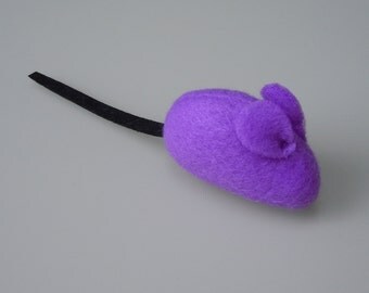 purple mouse cat toy