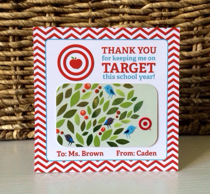 Printable On Target Teacher Appreciation Gift by sproutmyparty