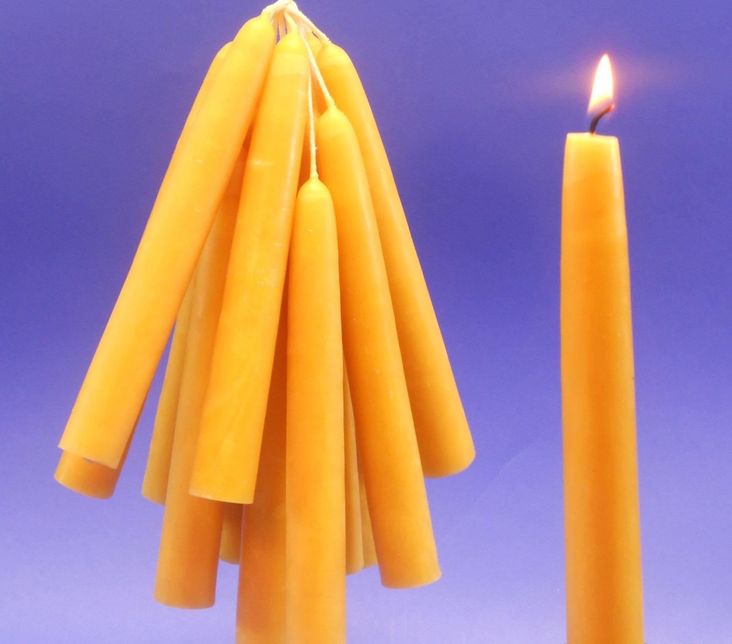 100 Beeswax Candles Pure Beeswax Tapers 3/4 x 6