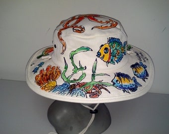 Octopus Reef Canvas Outback Hat for Men and Women