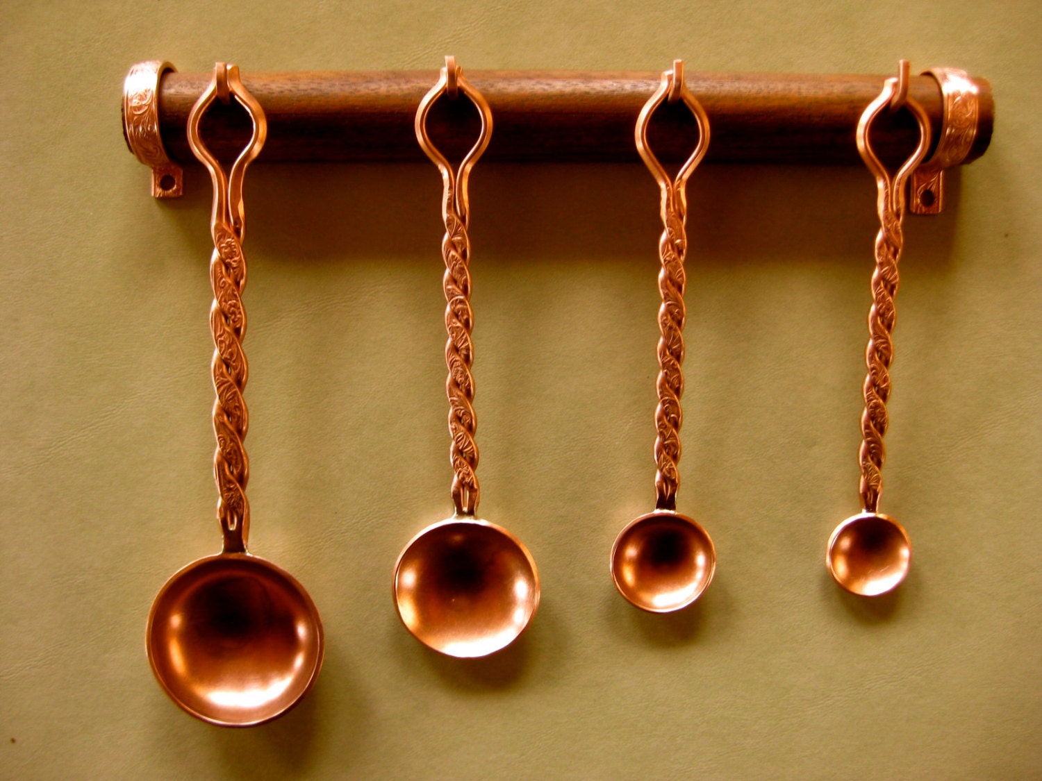 Copper Measuring Spoon Set Handmade from by AlaskaMetalsmiths