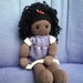 Hand Made Knitted Soft Merino Wool Black Doll